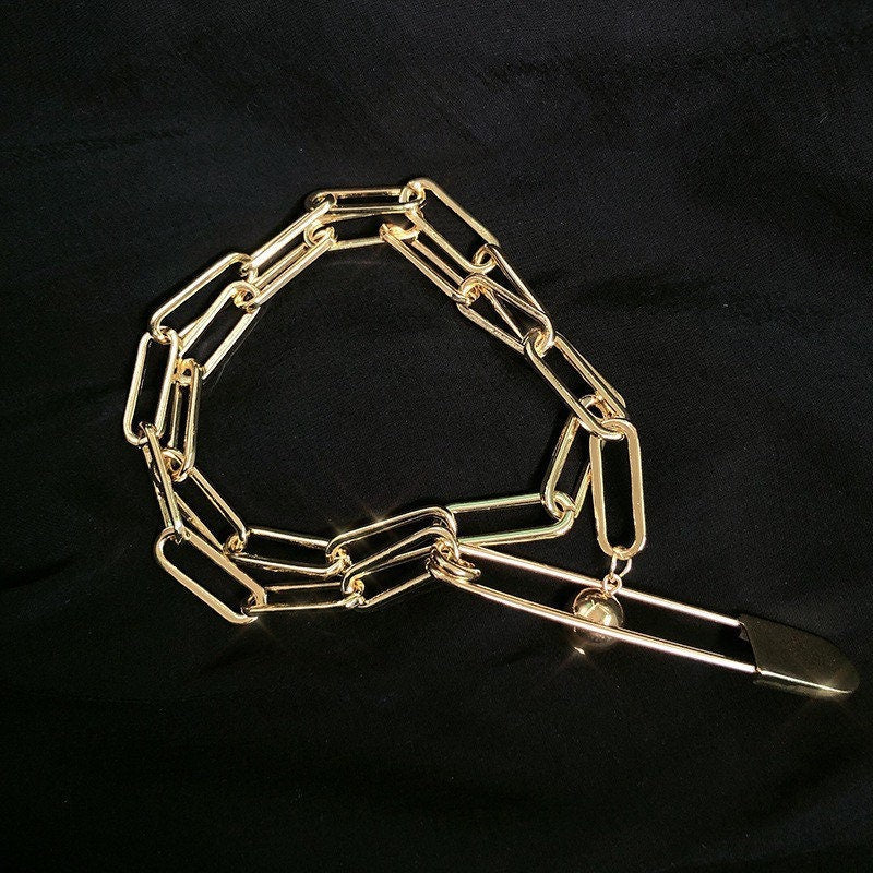Safety pin necklace