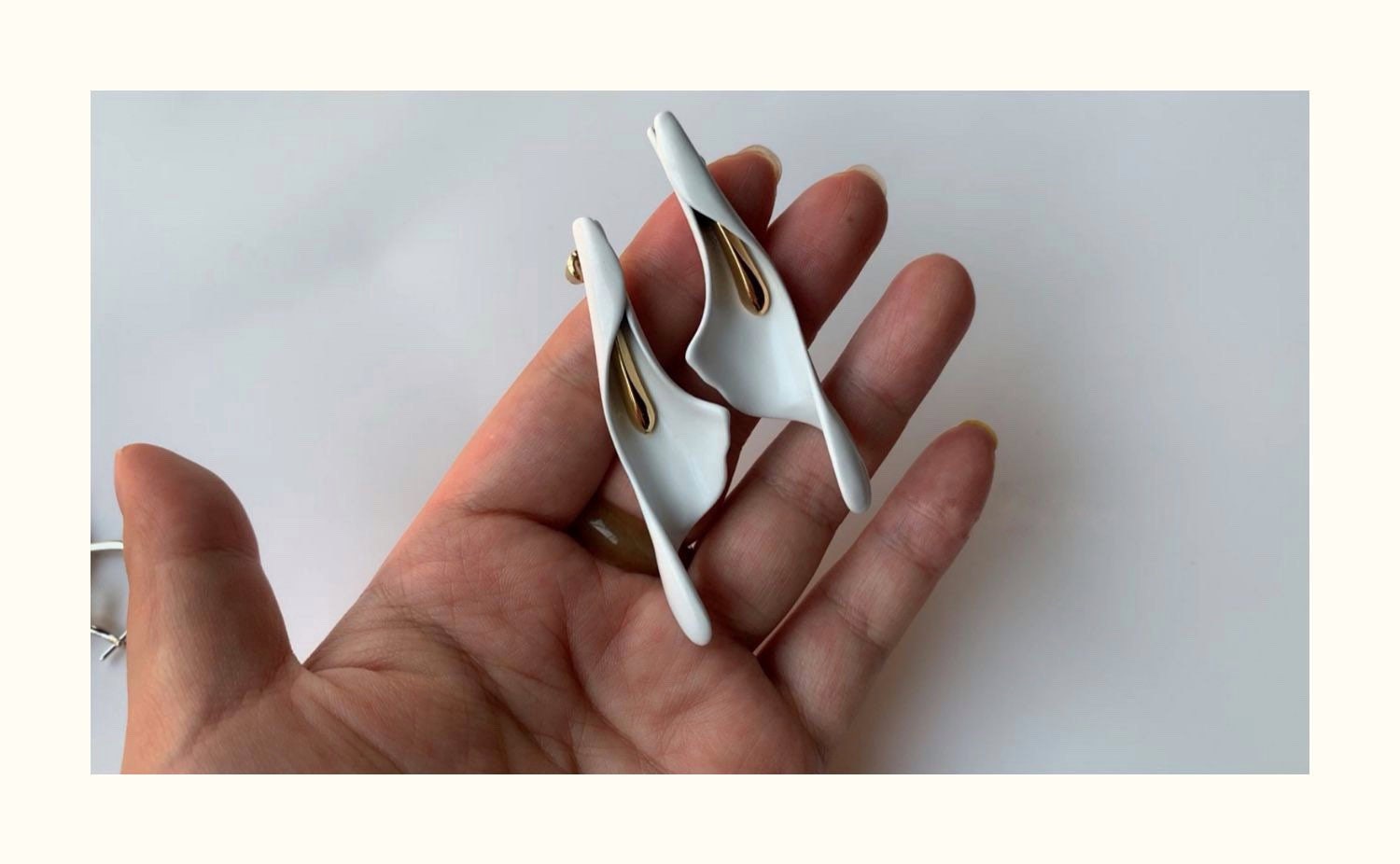 White Calla Lily Earrings