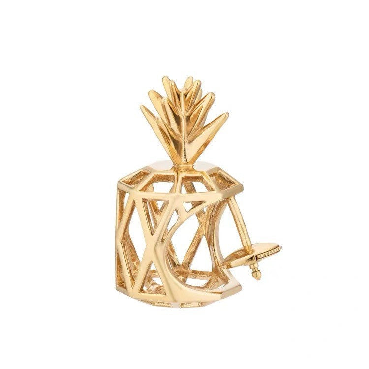 Unique Gold Pineapple Banana Carrot Earrings