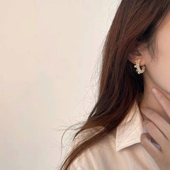 Real freshwater pearls hoops| Baroque pearls hoops| Gold hoops| Elegant | Best gift| Dainty| Handmade| Mothers Day Gift