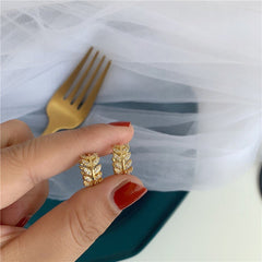 Tiny branch leaf earrings| Hoops| Sterling Silver| Olive branch| Peace| Dainty| Delicate| Cutest|