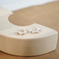 Real freshwater pearls hoops| Baroque pearls hoops| Gold hoops| Elegant | Best gift| Dainty| Handmade| Mothers Day Gift