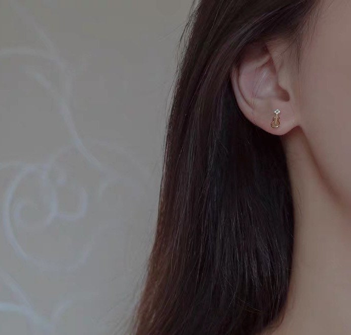 Violin and Clef Earrings| Cello Studs| Crystal earrings| Guitar | Sterling Silver| Mismatched earrings| Gifts for musicians | Cutest