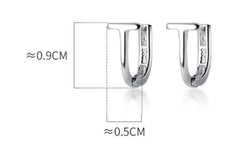 T Shape Hoop Earrings| Simple hoops|  Sterling silver | Tiny Gold Hoops| Minimalism