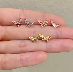 Tiny Butterfly Earrings, Sterling Silver, Gifts for kids, Cutest, Delicate