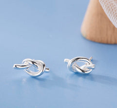 Tiny Sterling Silver Knot Studs| Minimalist Jewelry| Best gift| Gift for kids