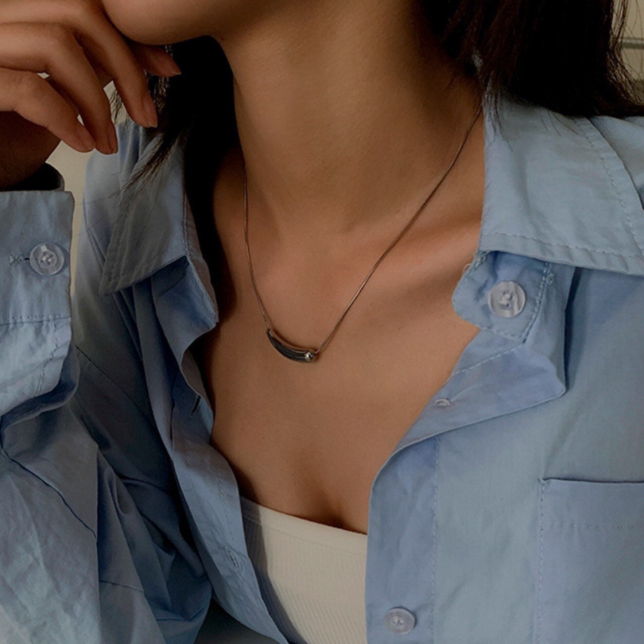 Water drop necklace| Tear drop| Elegant necklace| Gold necklace | Simple| Dainty| Best gift