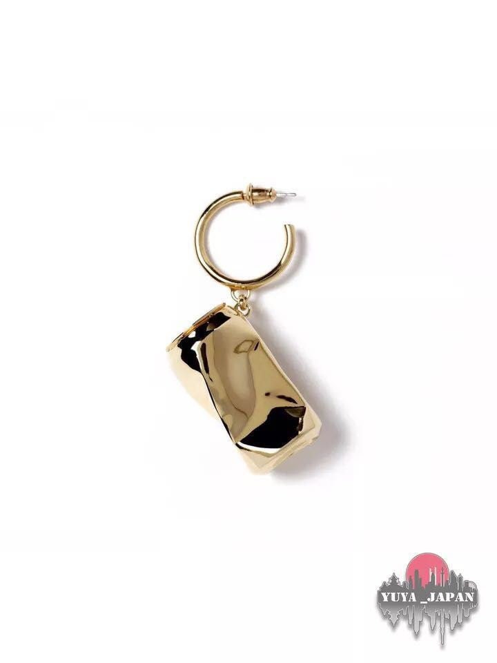 Soda can dangle earring| 3D printed earring| Crushed soda can earring| Gold statement earrings| Sold by single.