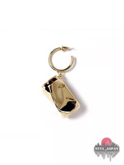 Soda can dangle earring| 3D printed earring| Crushed soda can earring| Gold statement earrings| Sold by single.