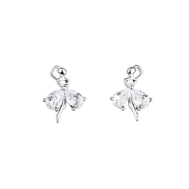 Tiny Ballerina Earrings| Dancer Studs|