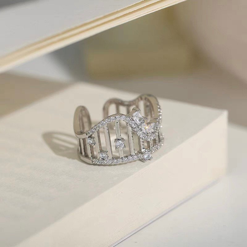 Roller coaster ring | Carnival ring| One of a kind | Statement ring| Adjustable