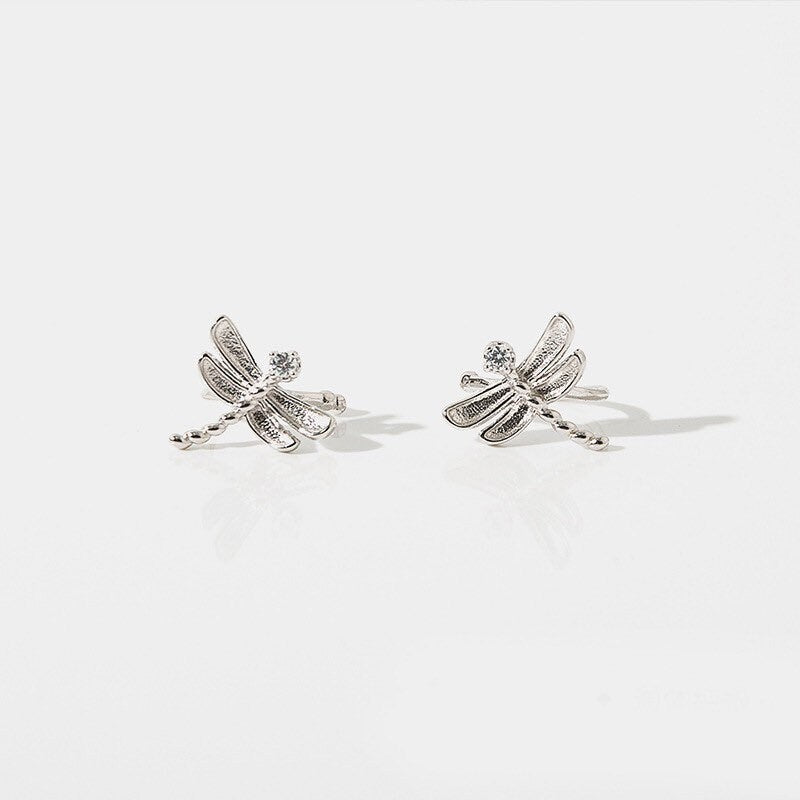 Tiny dragonfly ear cuffs| Sterling Silver