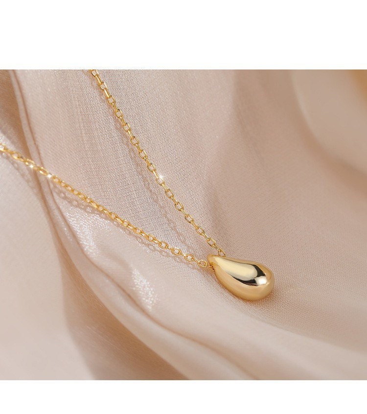 Water drop necklace| Tear drop