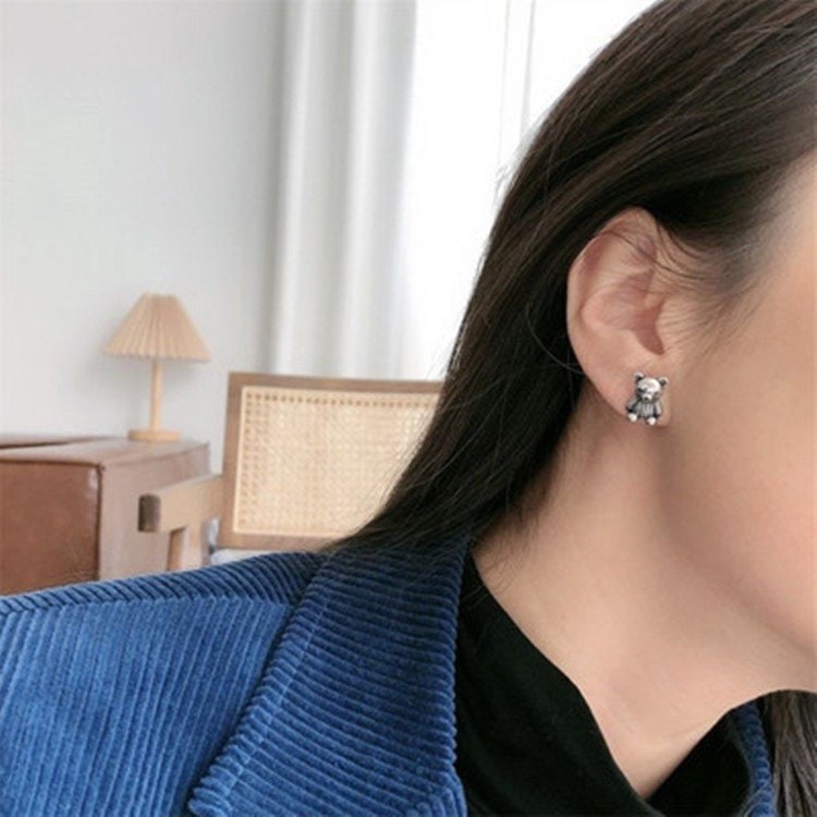 Teddy Bear Earrings| Studs| Sterling Silver| Cutest