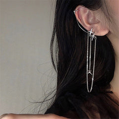 Stars Ear Cuff| Star ear cuff| Ear jacket | Celestial ear jacket£üTassel ear cuff | Ywo ways to wear