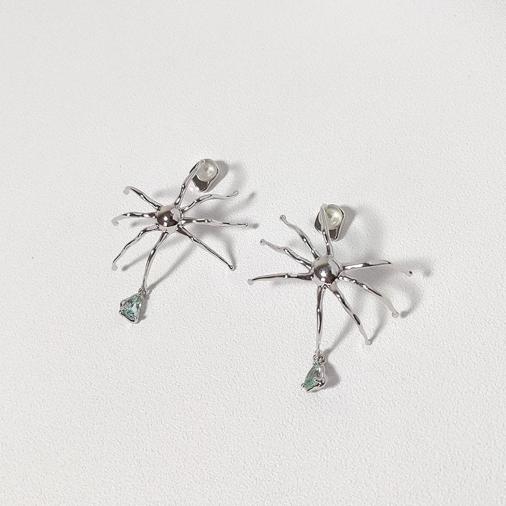 Spider earrings | Pear shape diamond | Odds