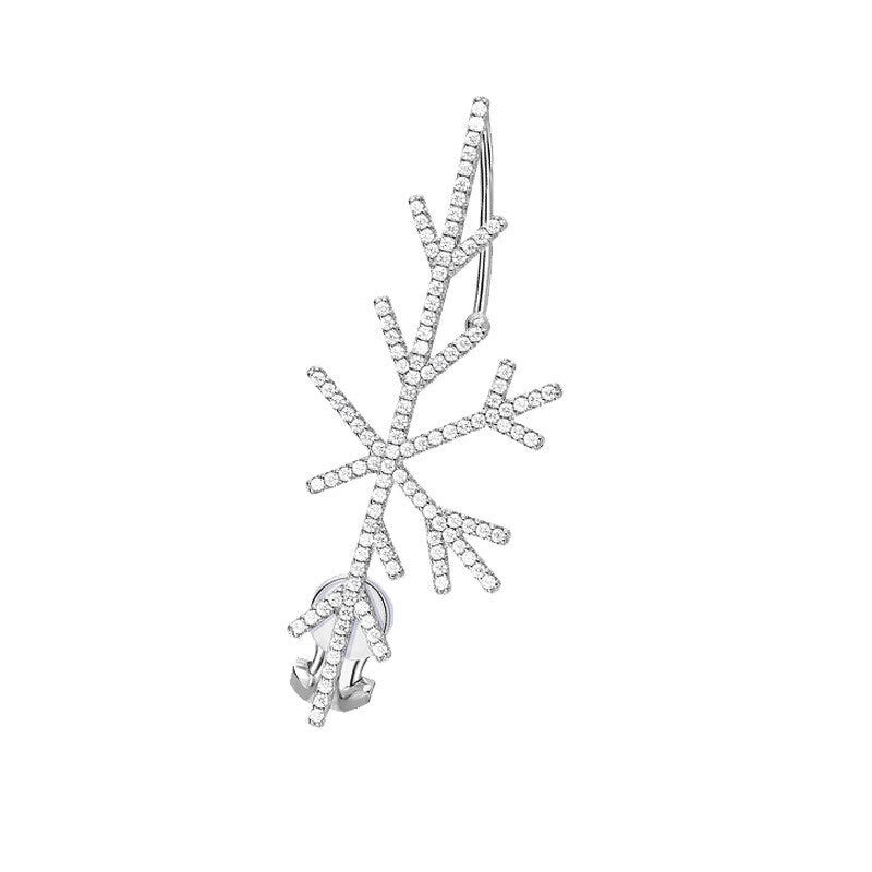 Snowflake Ear Cuff| Diamond Snowflake| Wedding | Winter| Snow Queen
