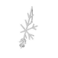 Snowflake Ear Cuff| Diamond Snowflake| Wedding | Winter| Snow Queen