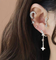 Stars Ear Cuff| Star ear cuff| Ear jacket | Celestial ear jacket