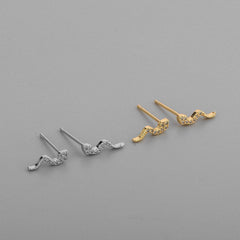Super Tiny Snake Earrings| Studs| Sterling Silver| Cute| Baby Snake