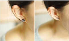 Sphynx Cat Earrings, Hairless cat earrings, Studs, Sterling Silver