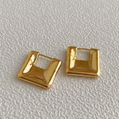 Square Hoop Earrings| Simple hoops| Hypoallergenic square hoops | Minimalism