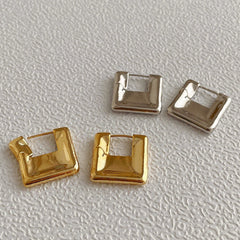 Square Hoop Earrings| Simple hoops| Hypoallergenic square hoops | Minimalism