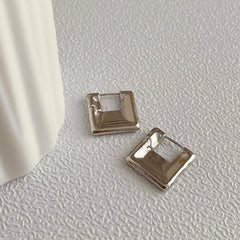 Square Hoop Earrings| Simple hoops| Hypoallergenic square hoops | Minimalism
