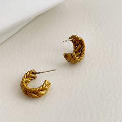 Small Braid Hoop Earrings