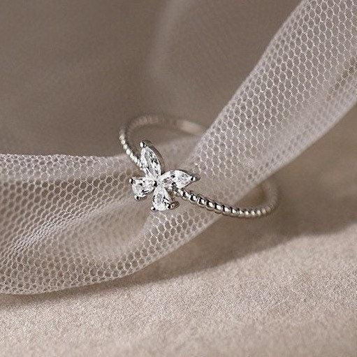 Silver Butterfly ring