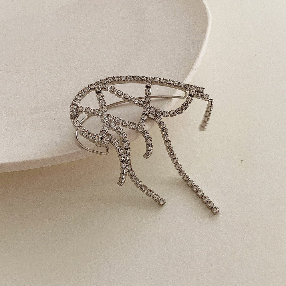 Sparkly Ear jacket | Chic| Bold| Statement Ear Jacket | Diamond Strings Ear Cuff