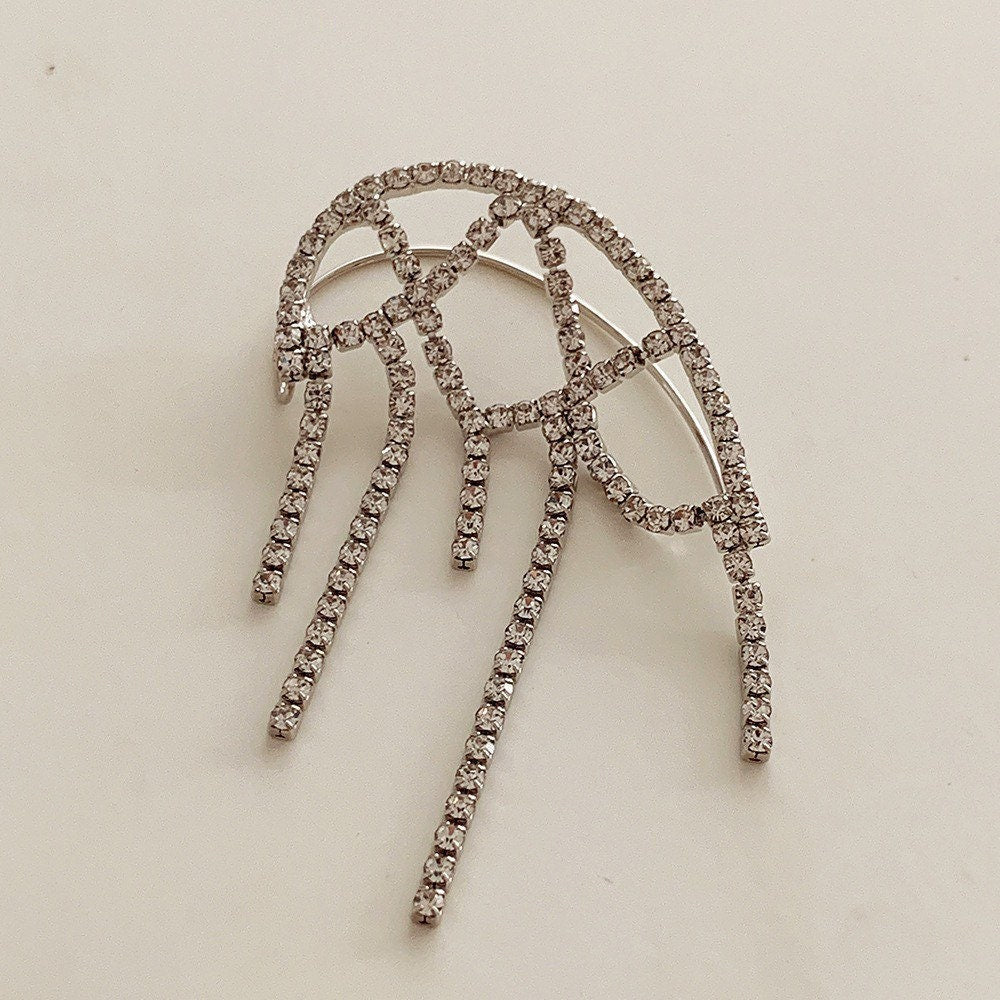 Sparkly Ear jacket | Chic| Bold| Statement Ear Jacket | Diamond Strings Ear Cuff