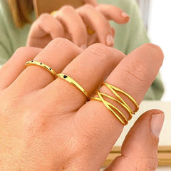 Tiny Black Heart Ring| Enamel Heart Ring| Chic | Bold | Black Heart| Dainty