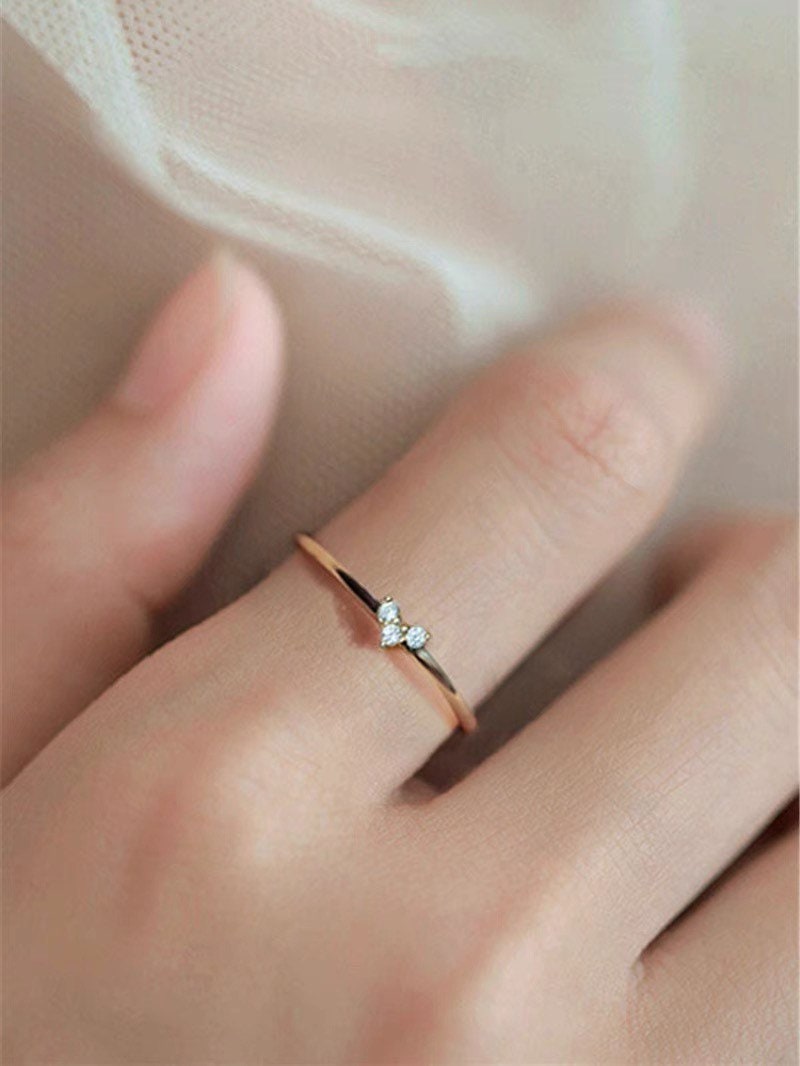 Tiny Little Heart Ring| Delicate Tiny heart Ring| Floral Ring| Skinny Ring| Stacking Ring| Stackable