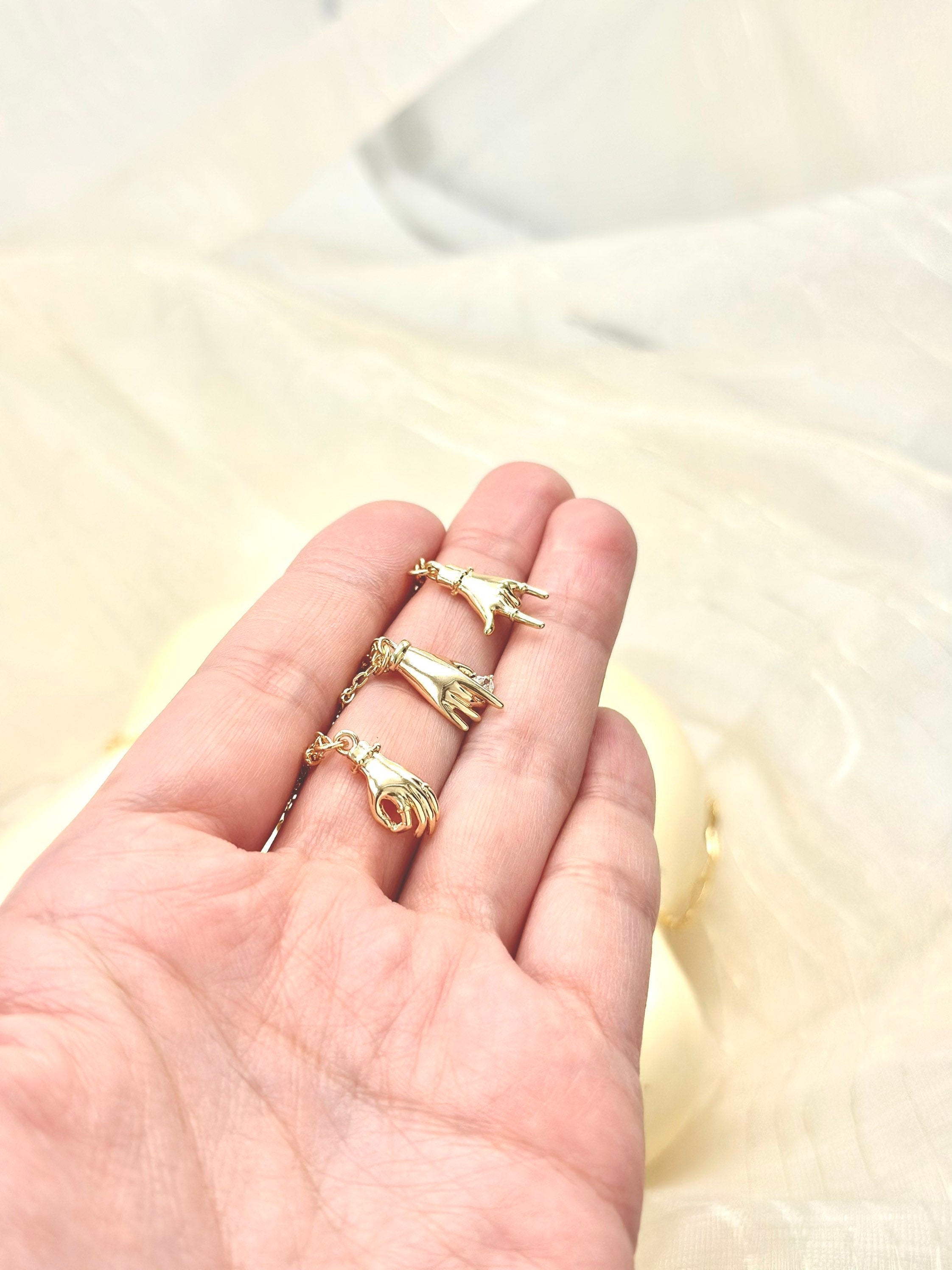 Gold Pinkie Promise Gesture Necklace Elegant Keepsake