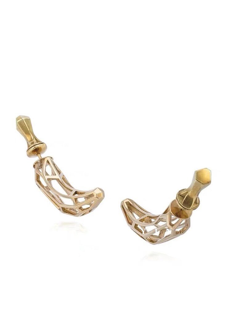 Unique Gold Pineapple Banana Carrot Earrings