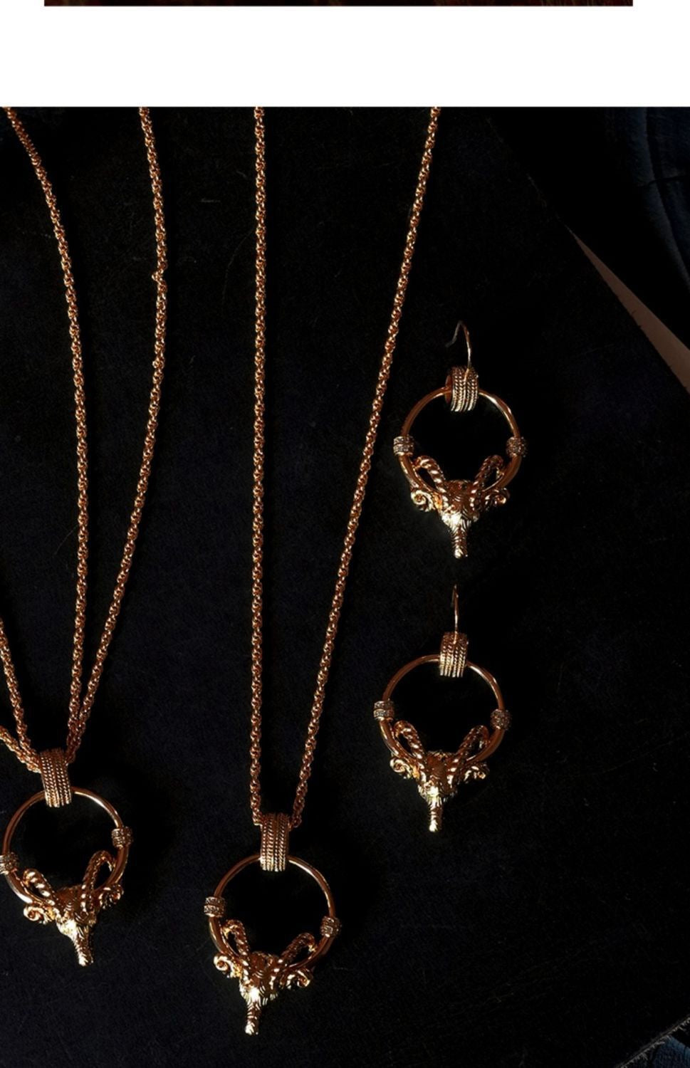 Luxurious Ram Design Real Gold Plated Anti-Tarnish Necklace