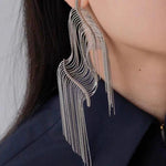Silver Dreamy Tassel Earrings